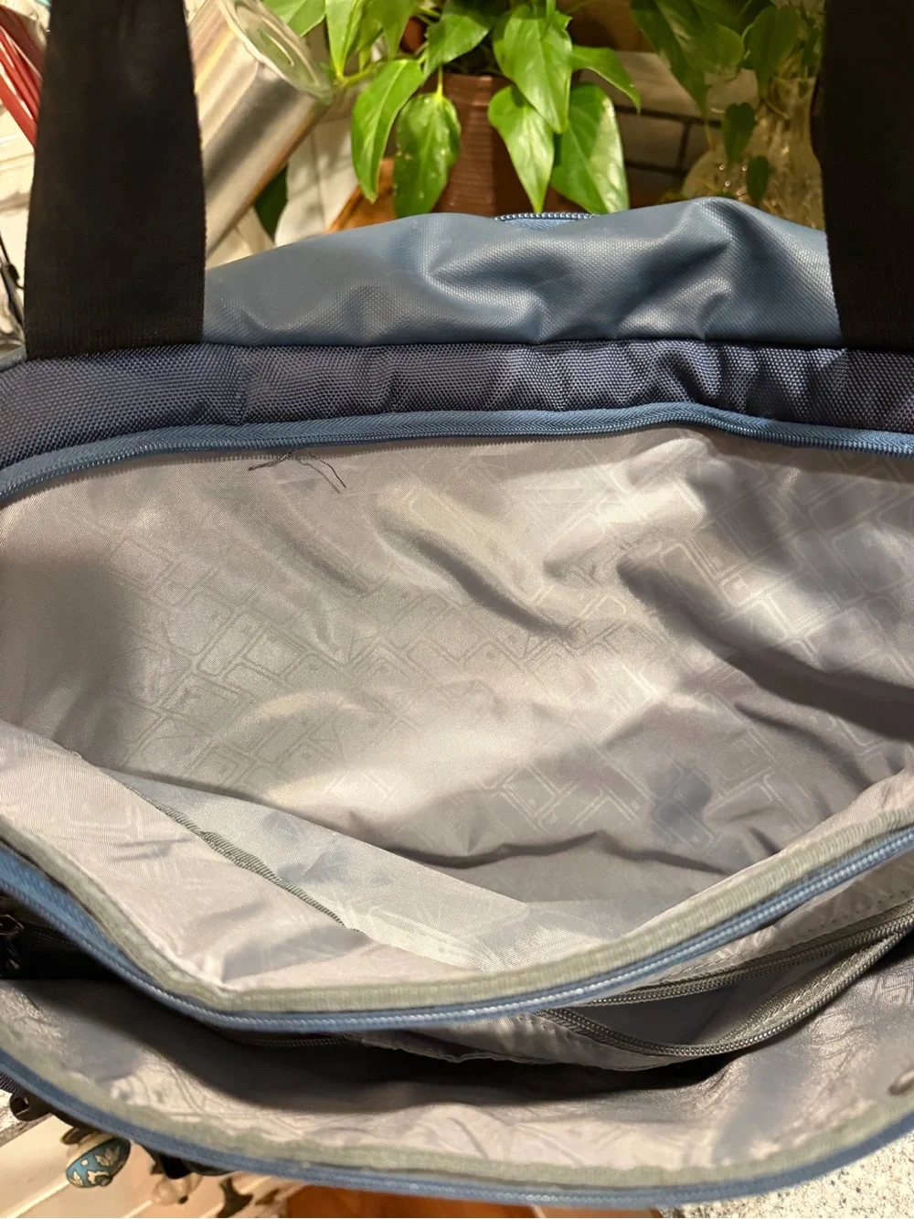 Navy Travel Briefcase with Black Accents - Professional Carry